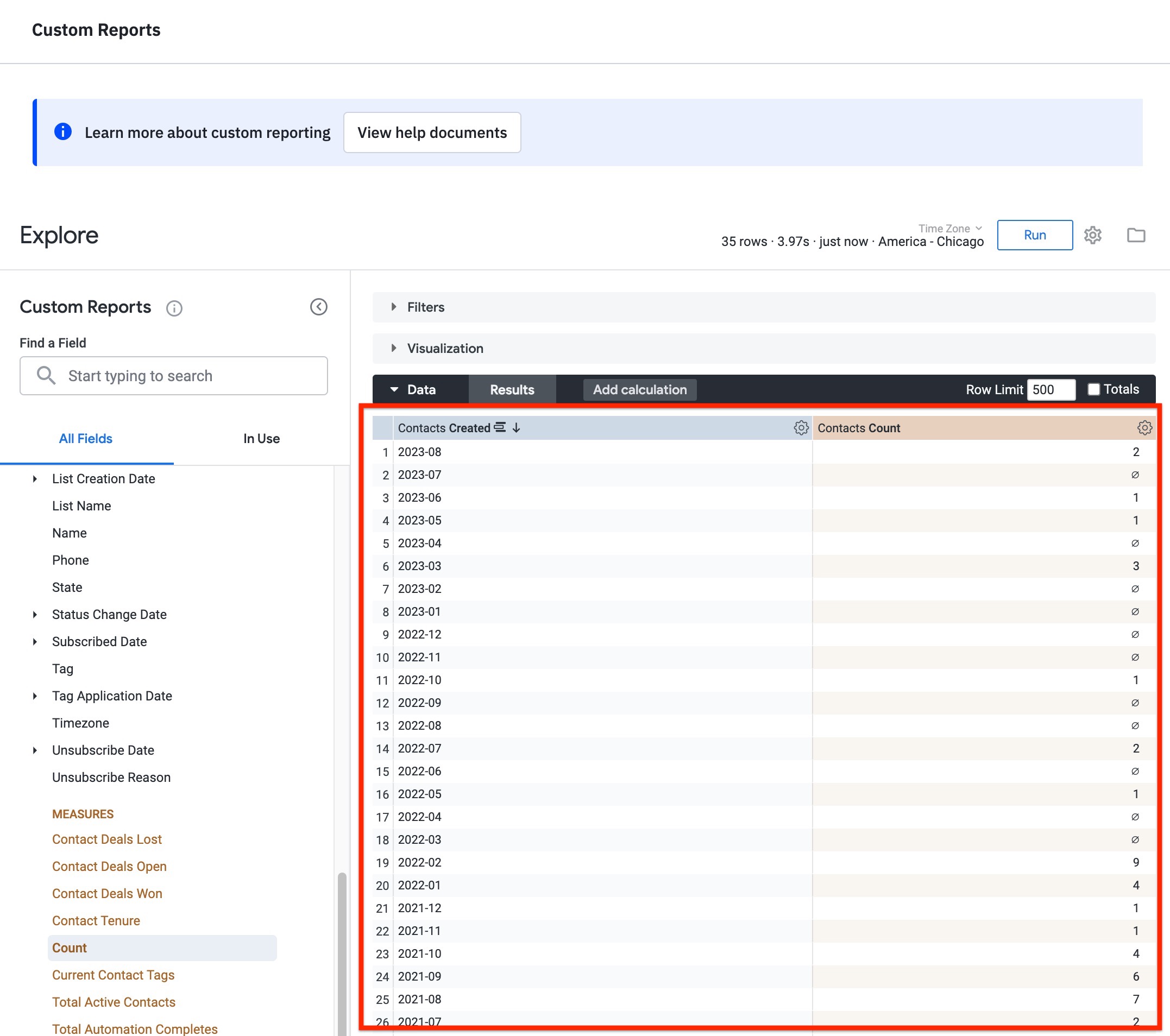 Custom Report Data rendered in table format.jpg