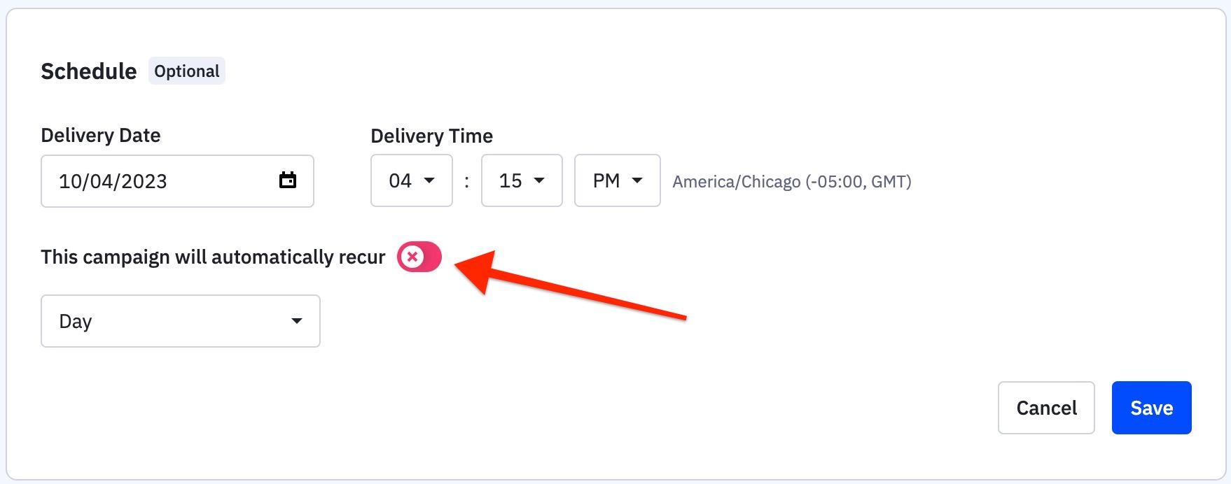 Schedule automatically recurring campaigns with toggle.jpg