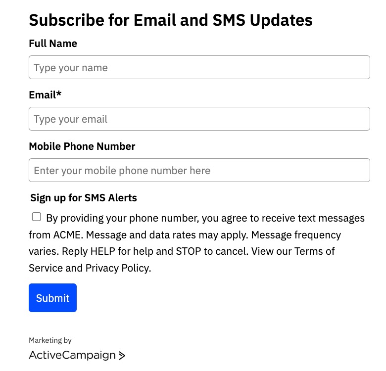 Campaign best practices for A2P 10DLC – ActiveCampaign Help Center