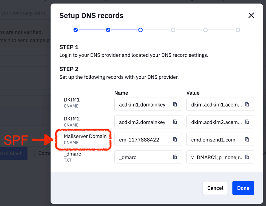 SPF se trouve dans l'enregistrement DNS du domaine du serveur de messagerie.png