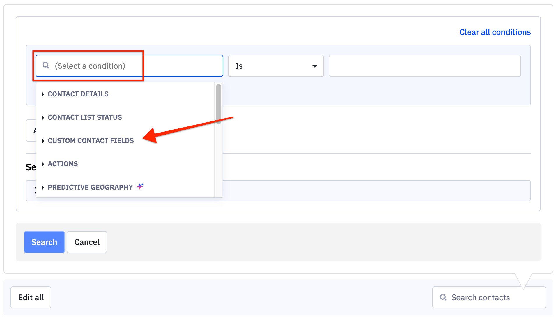 Advanced Search Select a condition, choose a category and condition .jpg