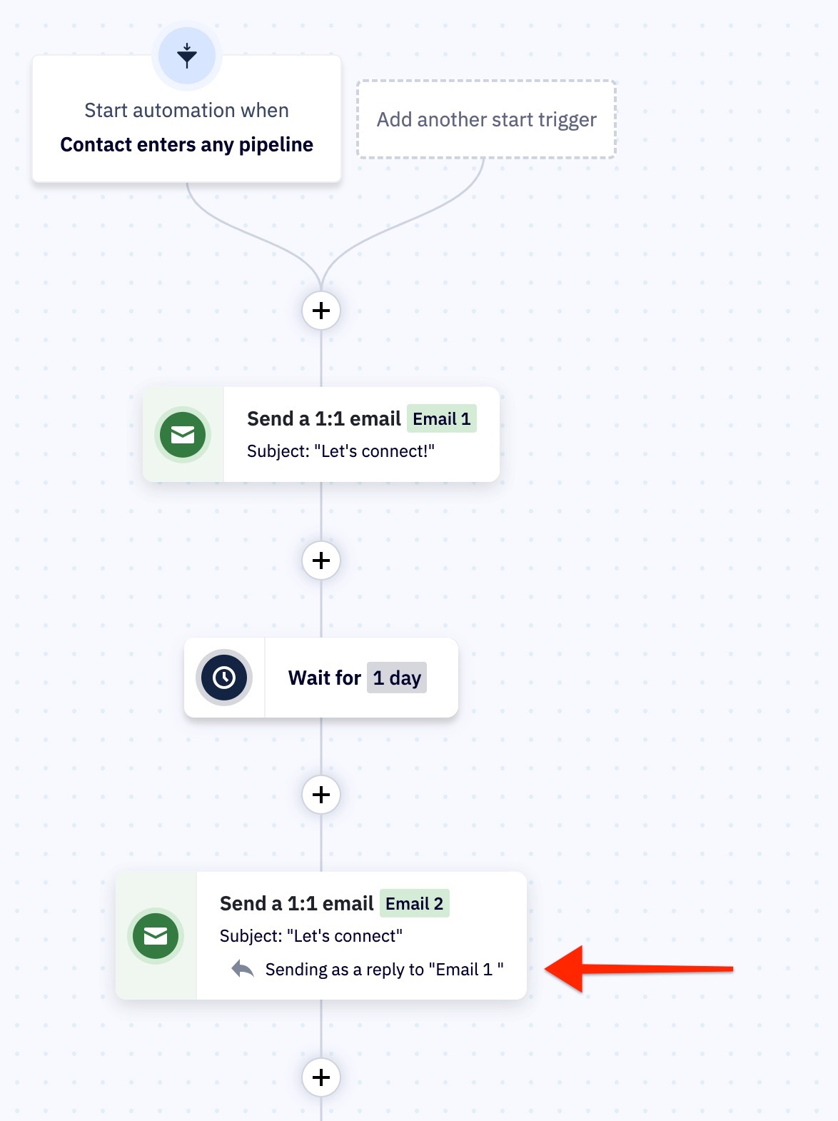 1-1 Email-Threading-Automation Als Antwort senden an 