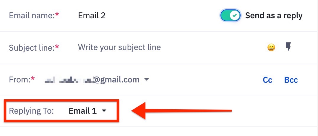 .1-1 Option "Répondre à" du fil de discussion des courriels qui apparaît lorsque vous activez l'option "Envoyer en tant que réponse".jpgSi vous