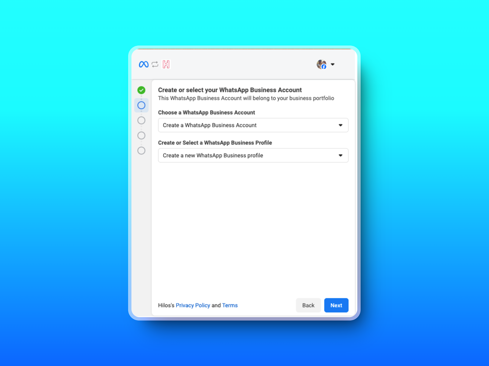 WhatsApp create or select a WhatsApp account.png