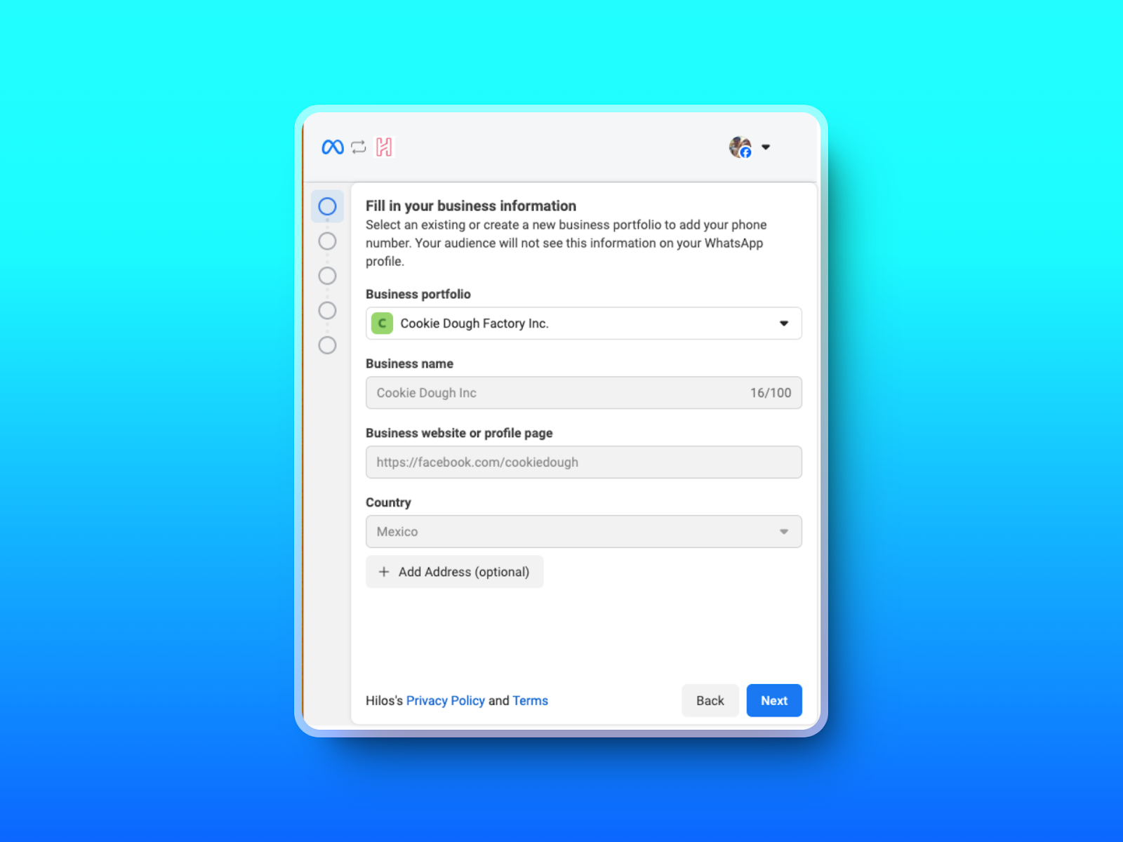 O WhatsApp adiciona seus businses information.png