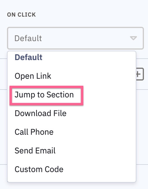 Jump to section option