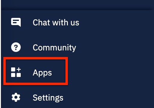 Apps on left menu expanded.jpg