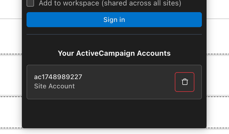 Trash can icon to delete ActiveCampaign from Webflow.png