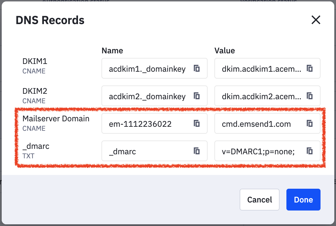 Registros DNS adicionales Mailserver Domain y DMARC.png