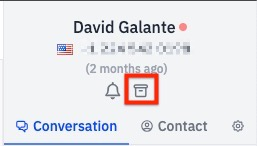 Archive button on the Contact tab
