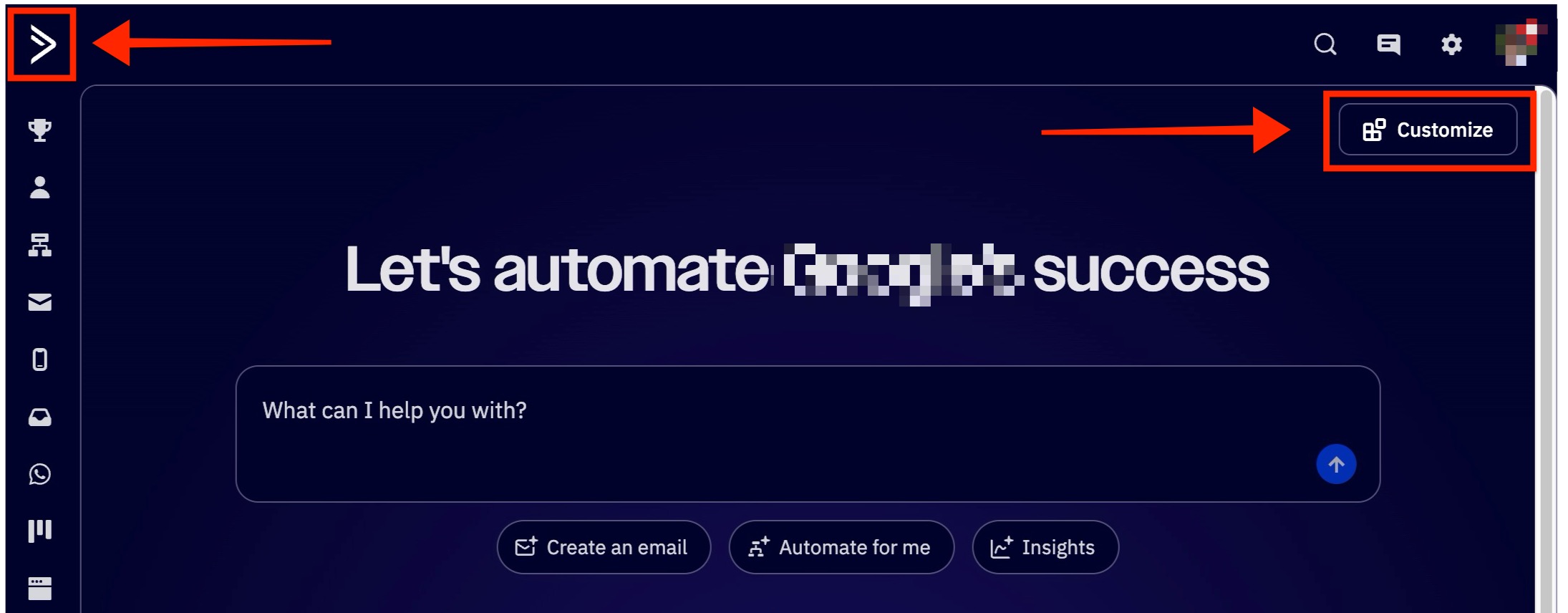 Active Intelligence homepage how to get to Customize.jpg