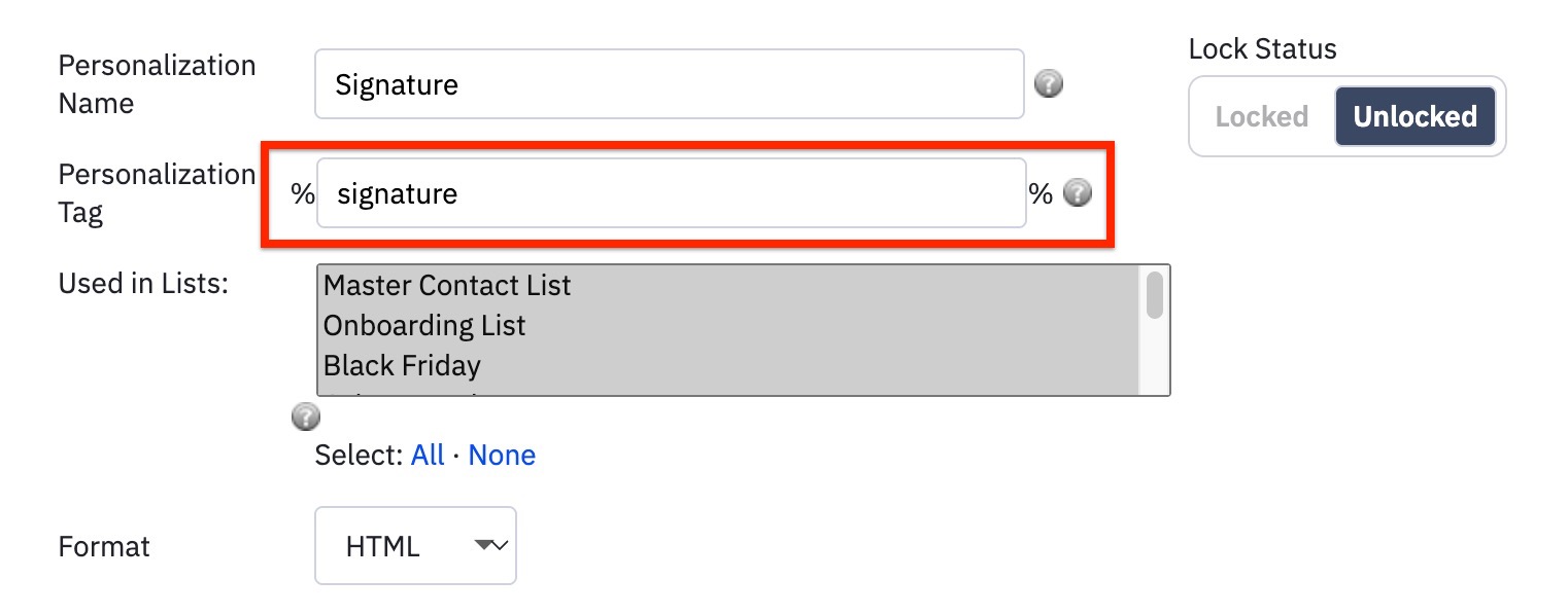 Message Variables signature typed into the Personalization Tag field.jpg