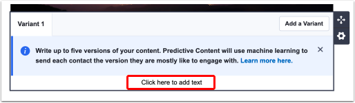 Text variant block where you can add text.