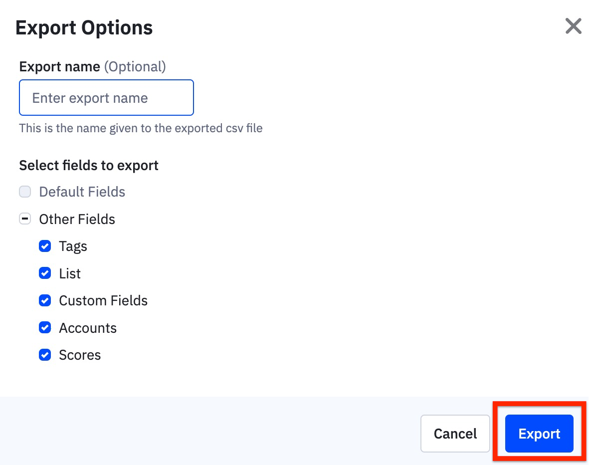 Exportoptionen klicken Sie auf export.jpeg
