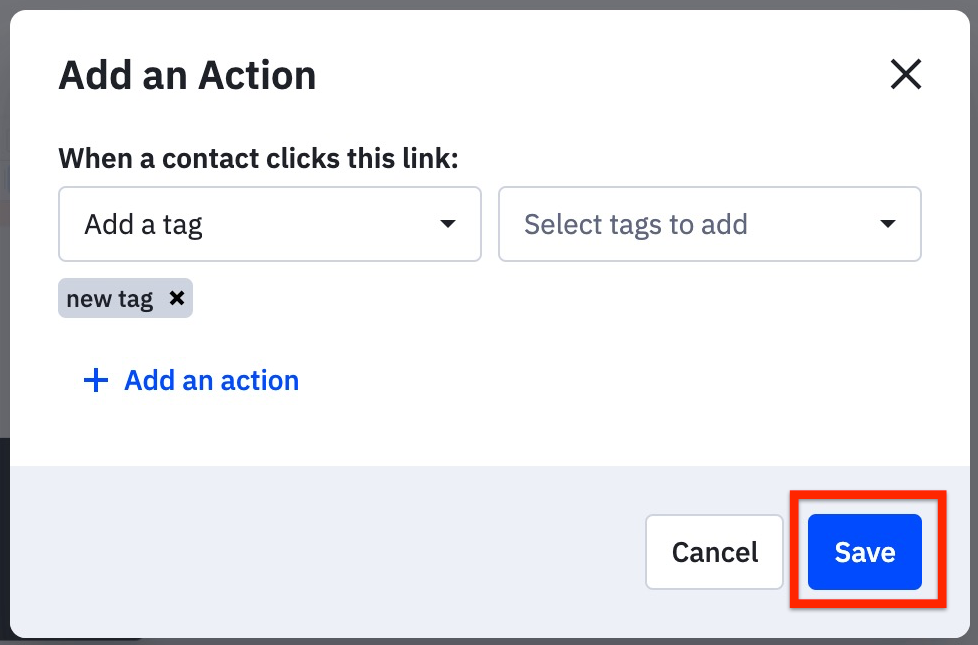 Add an action click save.jpg
