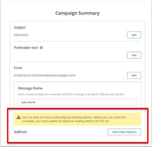 Como alterar o email de login – ActiveCampaign Centro de Ajuda