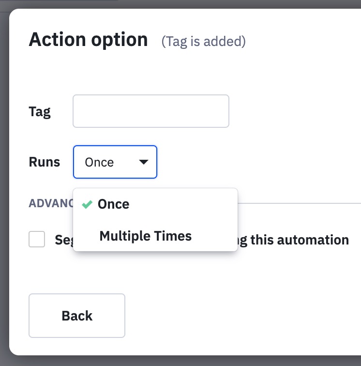 Example of Runs Once or Mulitple times in the trigger action modal.jpg