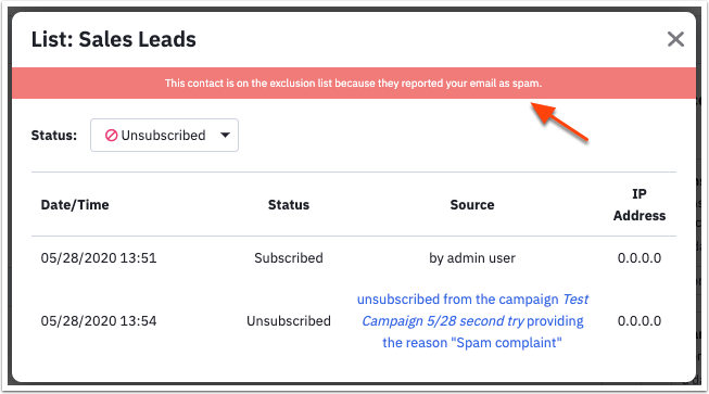 In_the_List_modal_it_will_show_a_red_banner_with_the_error_note_The_contact_is_on_the_exclusion_list_because_they_reported_your_email_as_spam.png