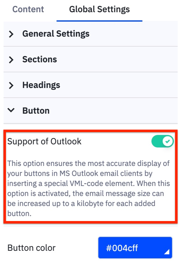 In_the_Email_Designer_the_Support_of_Outlook_button_is_under_Global_Settings_then_Button.png