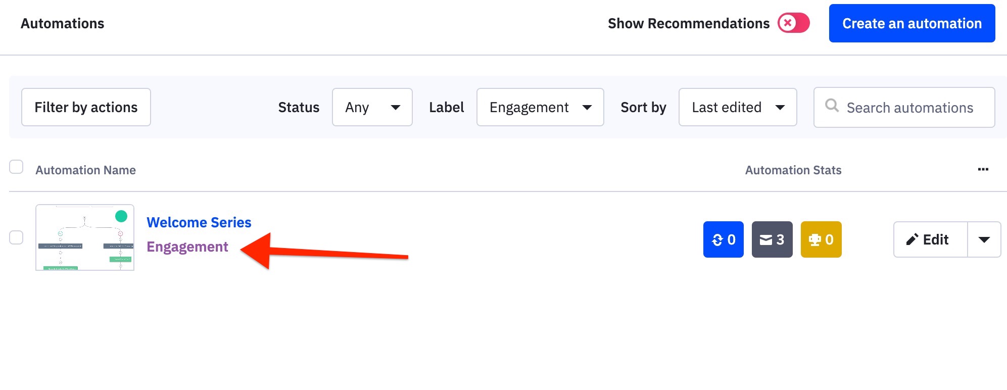 Automations_overview_with_filtered_by_example_engagement_label.jpg